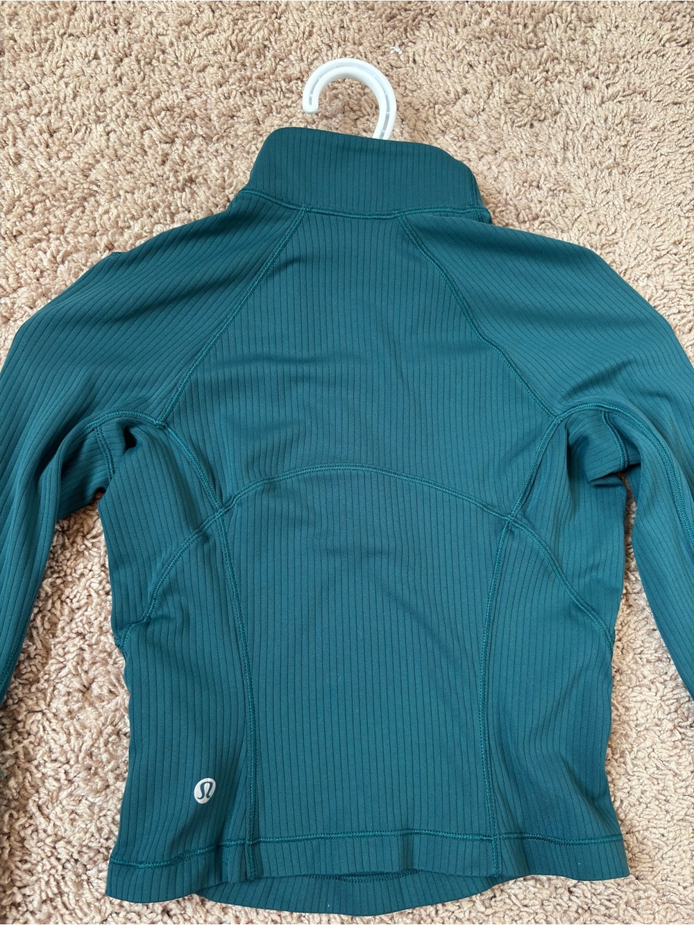lululemon athletica Teal Ribbed Quarter-Zip Pullover